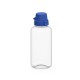Trinkflasche School klar-transparent 0,7 l - transparent/blau